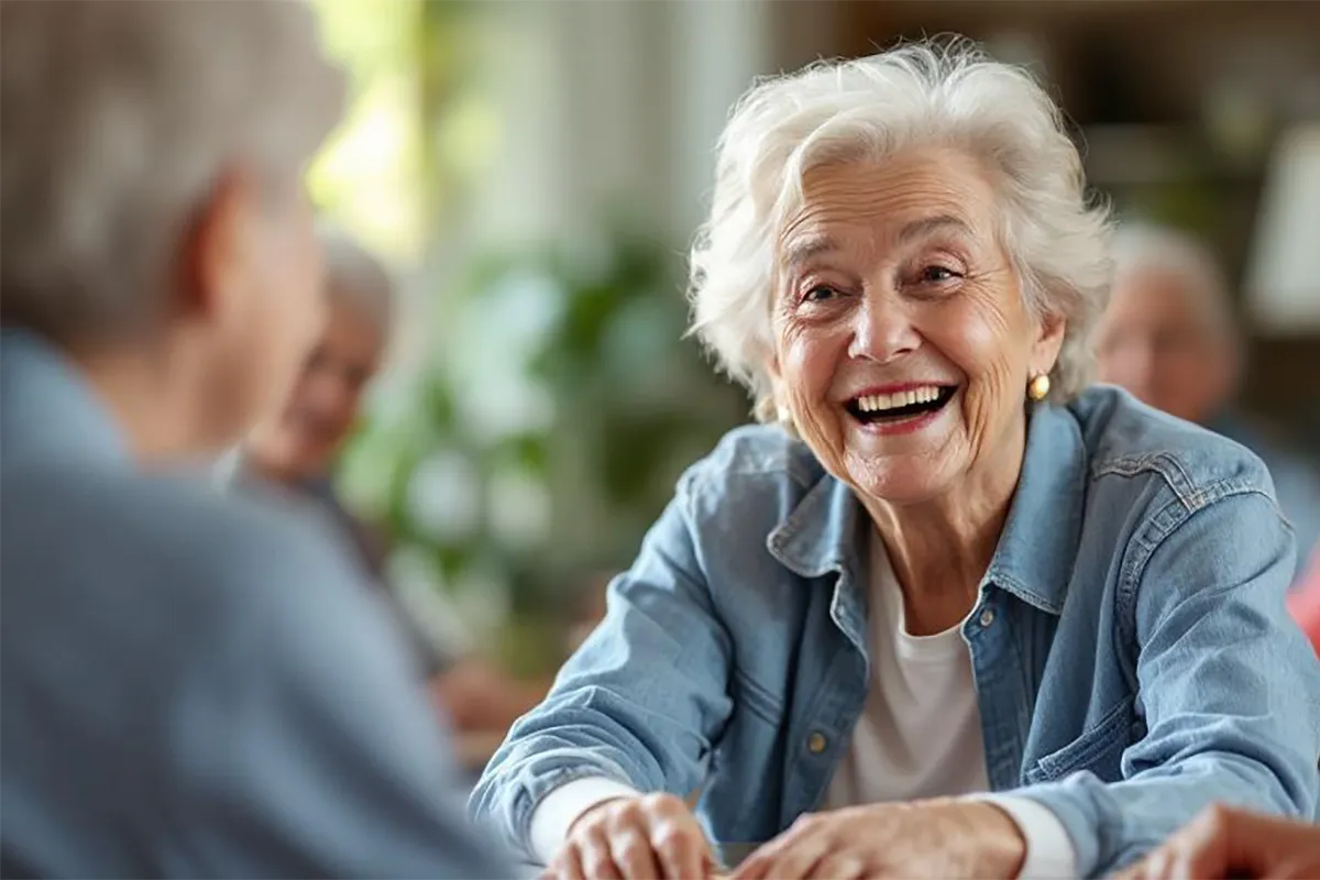 Senior enjoying life in a Bakersfield senior living community